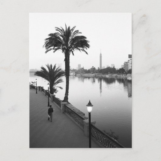 Caïro Egypte, Langs de Nijl Briefkaart (Voorkant)