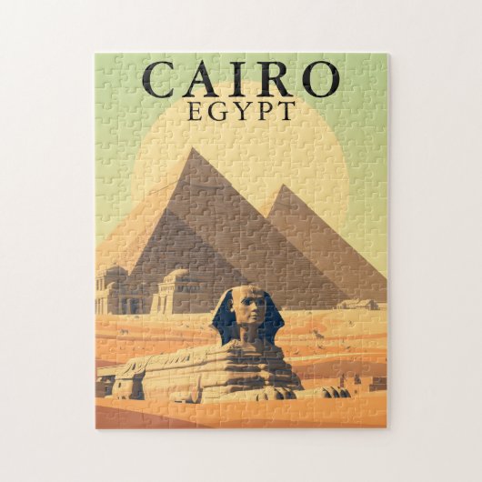 Caïro Egypte Legpuzzel Vintage Reis (Verticaal)
