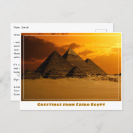 Caïro Egypte met Pyramiden Briefkaart