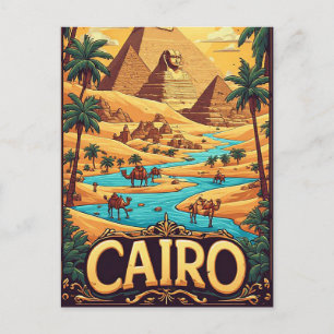 Caïro Egypte Oude Piramides Avontuur Briefkaart