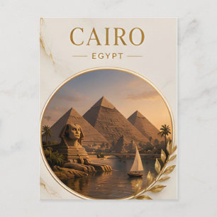 Caïro Egypte Oude Piramides & Nijl Erfgoed 🗺️ Briefkaart