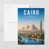 Caïro Egypte Oude Stad Reizen Briefkaart (Voorkant / Achterkant)