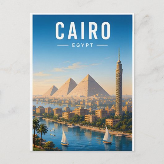 Caïro Egypte Oude Stad Reizen Briefkaart (Voorkant)