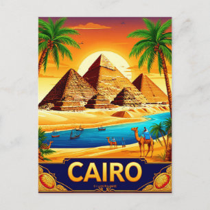 Caïro Egypte Piramides Nijl Reis Souvenir Briefkaart