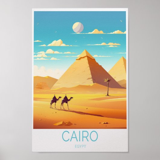 Caïro Egypte Piramides Reis Poster (Voorkant)