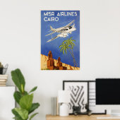 Caïro Egypte Piramides Wereld Oude Reisposter Poster (Thuiskantoor)