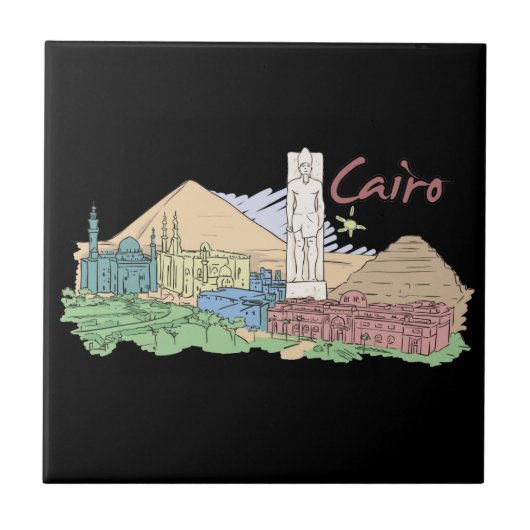 Caïro - Egypte.png Tegeltje (Voorkant)