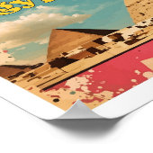 Caïro Egypte Pop Kunst Reizen Illustratie Poster (Hoek)