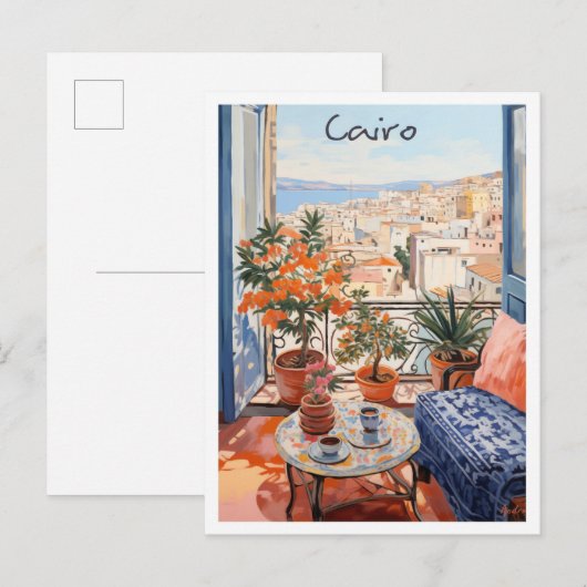 Caïro Egypte Reis Esthetiek Briefkaart (Voorkant / Achterkant)
