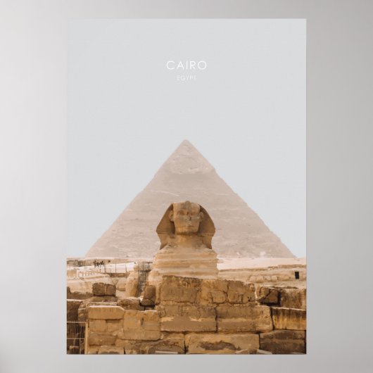 Cairo, Egypte Reisbaan Poster (Voorkant)