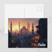 Caïro Egypte Reizen Briefkaart (Voorkant / Achterkant)