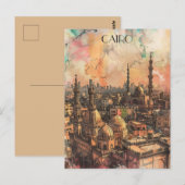 Caïro Egypte Reizen Briefkaart (Voorkant / Achterkant)
