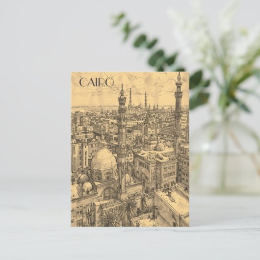 Caïro Egypte Reizen Briefkaart (Staand voorkant)