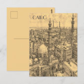 Caïro Egypte Reizen Briefkaart (Voorkant / Achterkant)