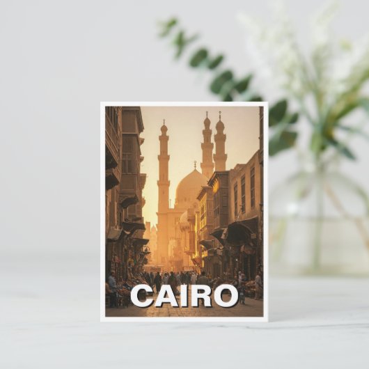 Caïro Egypte Reizen Briefkaart (Staand voorkant)