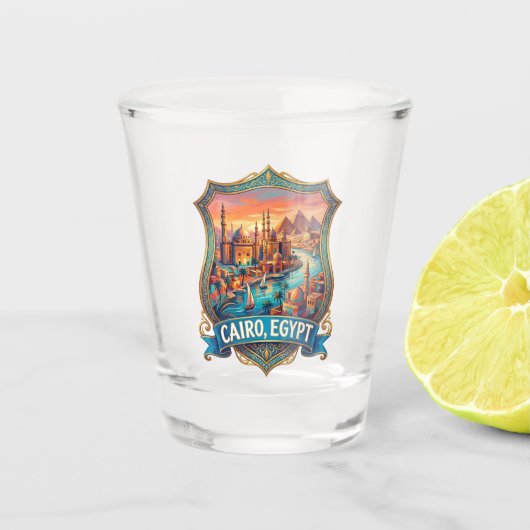 Caïro Egypte Reizen Shot Glas (Voorkant)