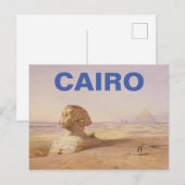 Caïro, Egypte - Sphinx en Pyramide-Briefkaart Briefkaart (Voorkant / Achterkant)