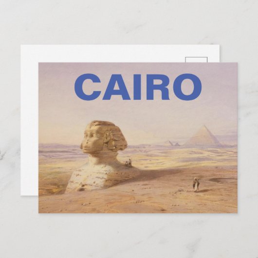 Caïro, Egypte - Sphinx en Pyramide-Briefkaart Briefkaart (Voorkant / Achterkant)
