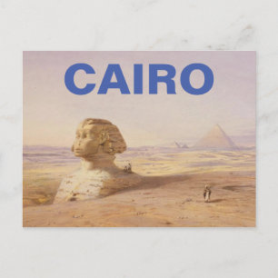 Caïro, Egypte - Sphinx en Pyramide-Briefkaart Briefkaart
