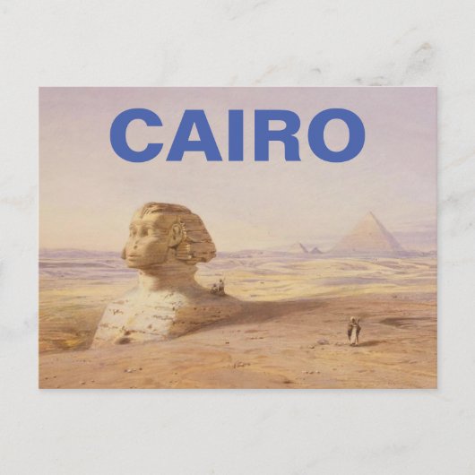 Caïro, Egypte - Sphinx en Pyramide-Briefkaart Briefkaart (Voorkant)