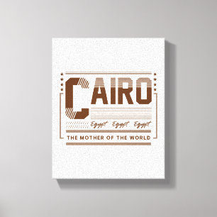 Caïro Egypte Typografie Grafisch Modern Ontwerp Canvas Afdruk
