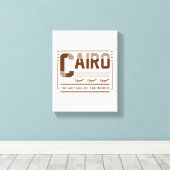Caïro Egypte Typografie Grafisch | Modern Ontwerp Canvas Afdruk (Insitu (Houten vloer))