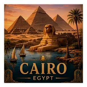 🧲 Caïro Egypte Vakantie Aandenken Voor Reizigers Perfect Poster