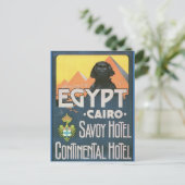 Caïro Egypte - Vintage reiskunst poster Briefkaart (Staand voorkant)