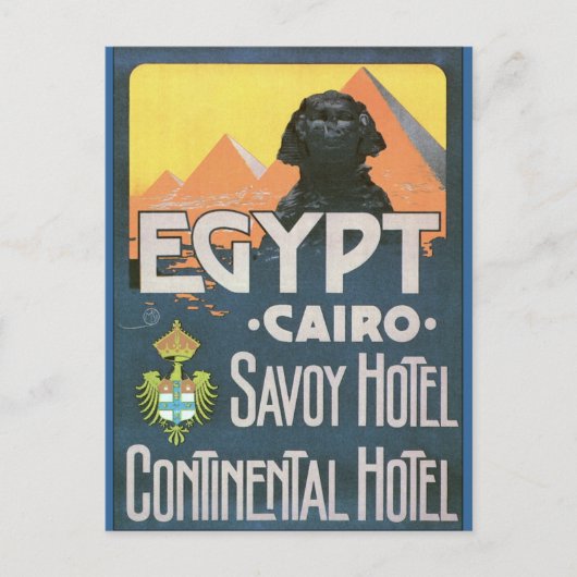 Caïro Egypte - Vintage reiskunst poster Briefkaart (Voorkant)
