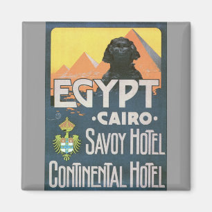 Caïro Egypte - Vintage reiskunst poster Magneet