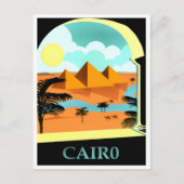 Cairo, Egypte vintage reisposter Briefkaart (Voorkant)
