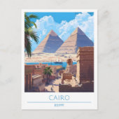 Caïro Egypte Vintage Reizen Briefkaart (Voorkant)
