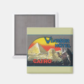 Caïro Egypte Vintage Reizen Magneet (Voorkant / Achterkant)