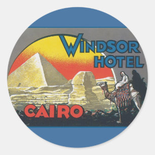 Caïro Egypte Vintage Reizen Ronde Sticker