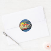 Caïro Egypte Vintage Reizen Ronde Sticker (Envelop)