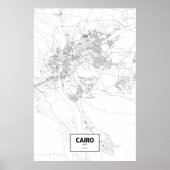 Caïro, Egypte (zwart op wit) Poster (Voorkant)