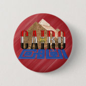 Cairo Egyptian Pyramids Ronde Button 5,7 Cm (Voorkant)
