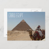 Caïro Egyptische kameel voor het Briefkaart van de (Voorkant / Achterkant)