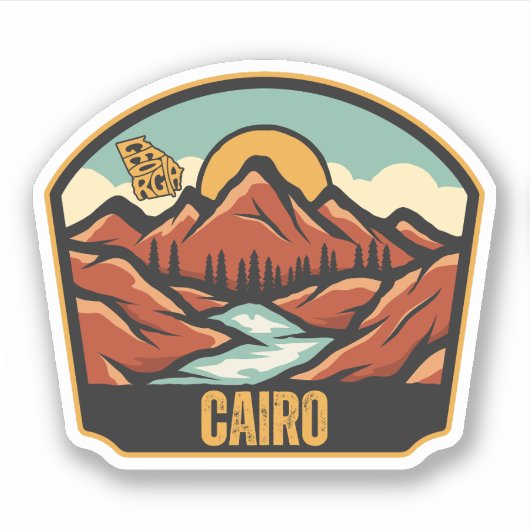 Cairo, Georgia Sticker (Voorkant)