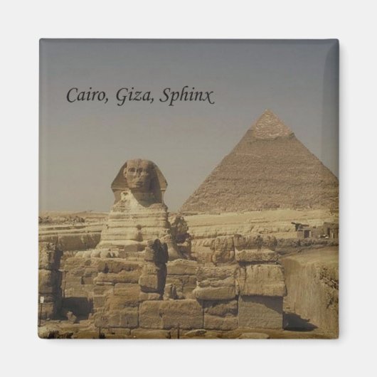Caïro, Gizeh, De Sfinx (St.K.) Magneet (Voorkant)