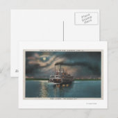 Cairo, IL - Nacht Uitzicht van Steamer op Miss. ri Briefkaart (Voorkant / Achterkant)