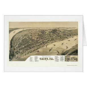 Caïro, IL Panorama Map - 1888