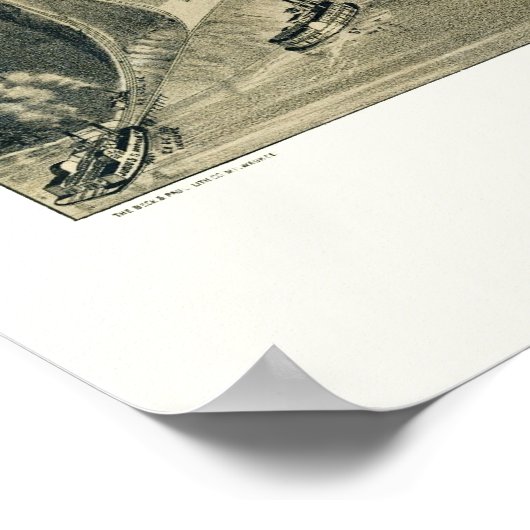 Caïro, IL Panorama Map - 1888 Poster (Hoek)