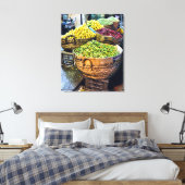 Cairo Khan el Khalili Bazaar Food Canvas Afdruk (Insitu (Slaapkamer))