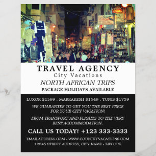 Cairo Market, Egypte, Travel Agency Adverteren Flyer