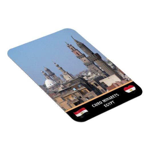 Caïro Minarets & Ancient City/Egypt Magnet Magneet (Rechterzijde)