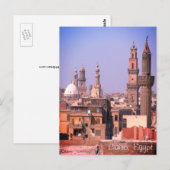 Caïro Minarets & Oude Stad / Egypte Briefkaart (Voorkant / Achterkant)
