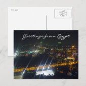 caïro nacht egypte briefkaart (Voorkant / Achterkant)