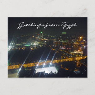 caïro nacht egypte briefkaart