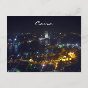 cairo night uitzicht briefkaart
